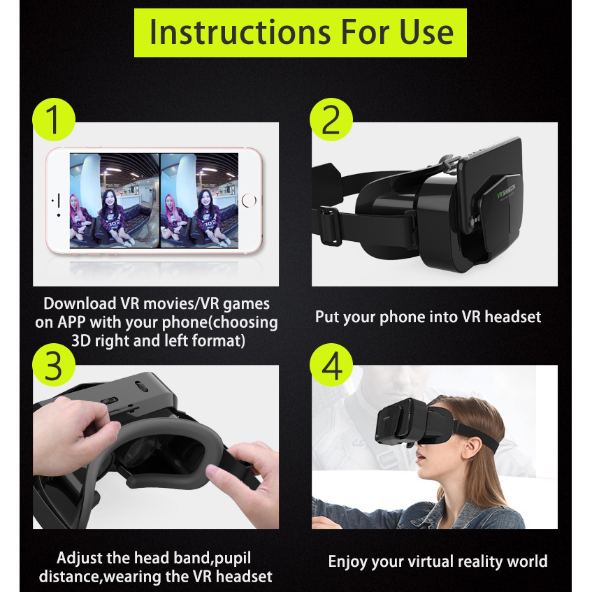 3DバーチャルリアリティVRメガネ スマホ用 7インチ ヘッ - Vr Headset Pc のレビューと価格