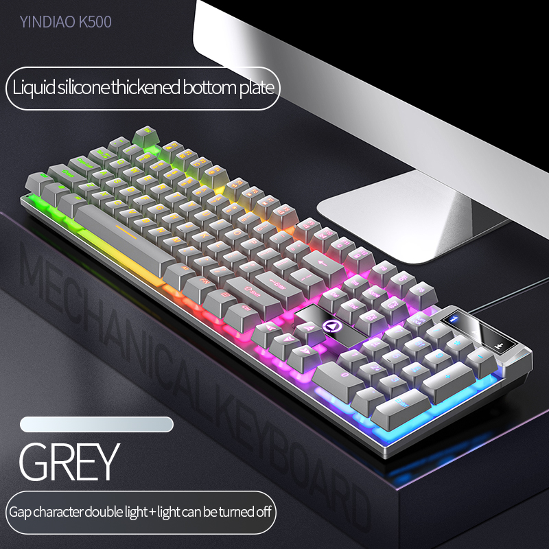 104 キーゲーミングキーボード有線キーボードカラーマッチン - Pc Gaming Pink のレビューと価格